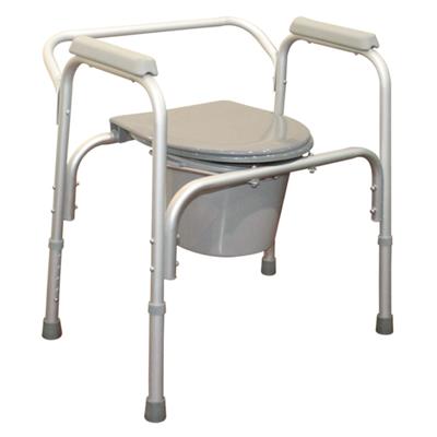 #JL8801L – Aluminum Lightweight Commode Chair With Plastic Armrests