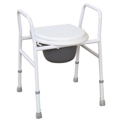 #JL811 – Powder Coated Steel Commode Chair With Armrests