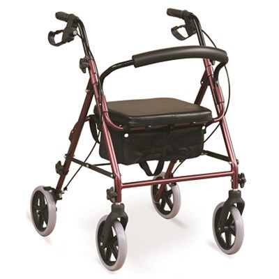 #JL965LHQ – Lightweight Rollator Walker With 8 Tool-Free Detachable Casters, Shopping Bag & Loop Brakes