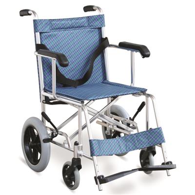 #JL836LB – 20 lbs. Ultralight Transport Wheelchair With 12 Rear Wheels With MAG Hubs & PU Tires
