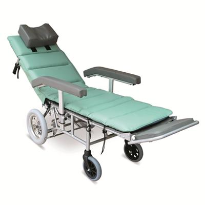 #JL1008LGJ – Attractive Light Green Reclining Wheelchair With Height Adjustable Armrests, Foldable Leg Rests With Adjustable Footrests