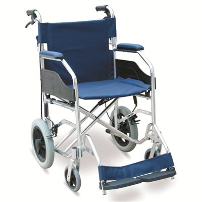 #JL832LABJ – 23 lbs. Ultralight Transport Wheelchair With Drop Back Handles With Brake, 12 Rear Wheels With MAG Hubs & Pneumatic Tires