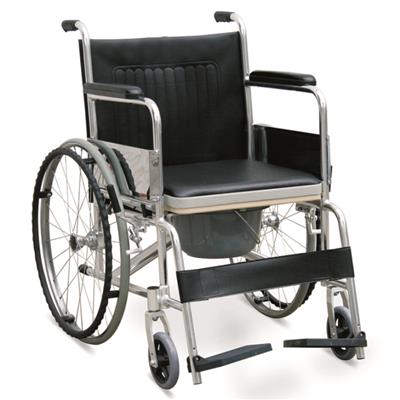 #JL609L – Lightweight Aluminium Commode Wheelchair With 18 Wide Seat
