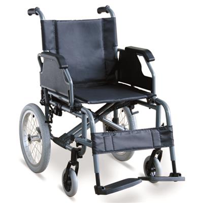 #JL956LQ – 31 lbs. Lightweight Transport Wheelchair With 16 Quick Release Rear Wheels With Pneumatic Tires