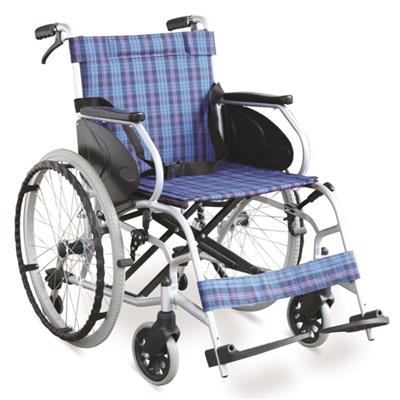 #JL835LJ – 28 lbs. Ultralight Folding Wheelchair With Handle Brakes