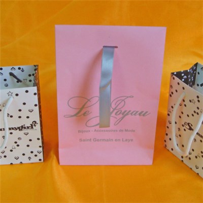 Custom Gift Bag With Silk Ribbon