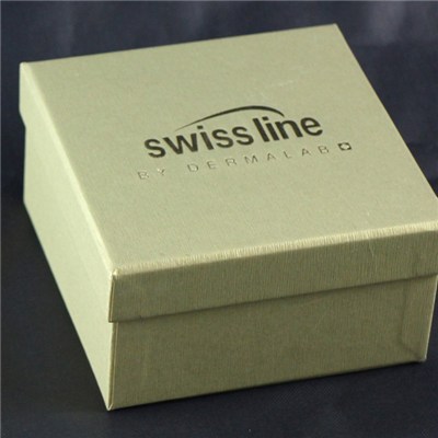 Golden Base And Lid Box With Embossing