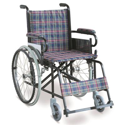 #JL868 - Economic Manual Wheelchair With Dual Cross Brace & PE Foot plates