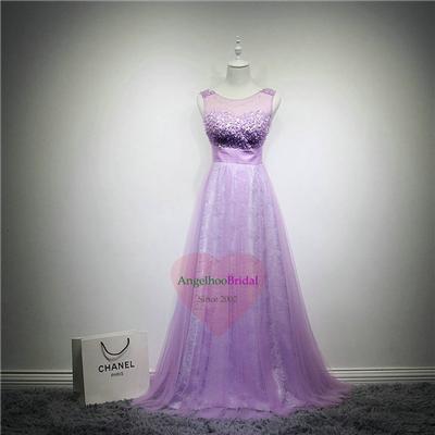 Tulle Mother Of Bride Dresses With Lace Underneath MD1502
