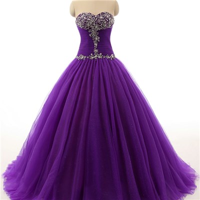 Purple Tulle Quinceanera Dresses QD1603
