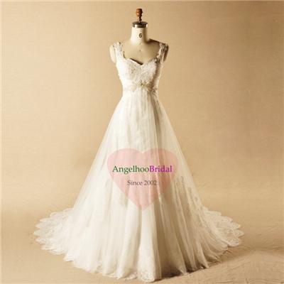A Line Lace Wedding Dresses WD1542