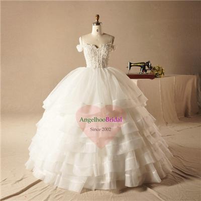 Princess Organza Ball Gown Wedding Dresses WD1502