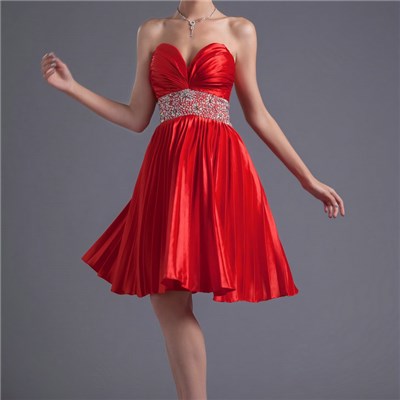 Beaded Red Homecoming Dresses HC1602