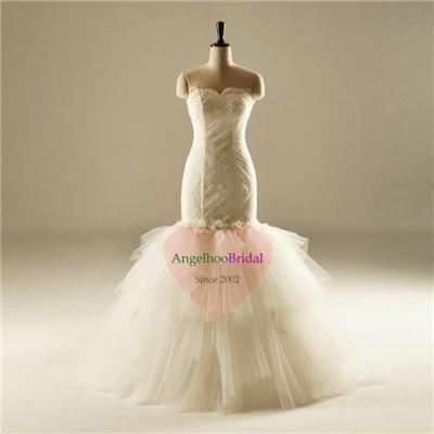 Fit And Flare Tulle Wedding Dresses WD1520