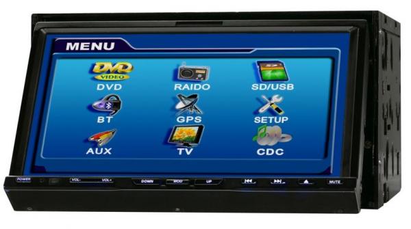 7 inch 2din car dvd with TV with bluetooth(HL-7237B)