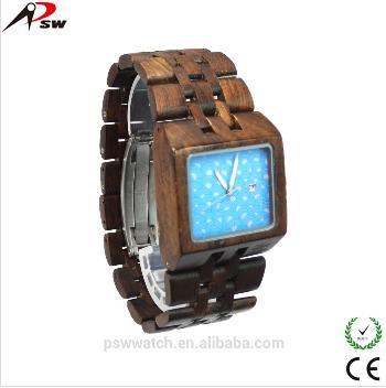 Square Wood Watch