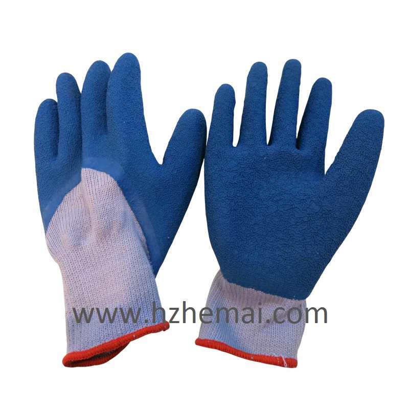 Половину покрытием Crinkle Latex покрытием перчатки рабочие умение овладеть положением