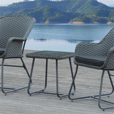China Top Ten Selling 3PC Balcony Bistro Set With Cushion