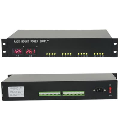 1.5U Temp And Voltage With Led Display Security Rack Mount Power Supply DC 12V 33A (12VDC33A16P-1.5U)