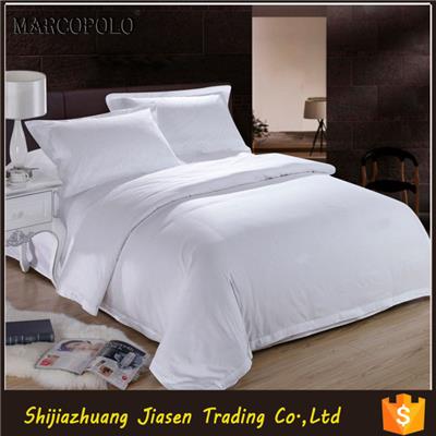400TC White Sateen Hotel Bedding Set Used For 5 Star Hotel
