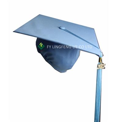High School Graduation Hat With Tassel 2016 Year Charm Sky Blue Matt Finish