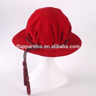 High Quality Velvet PHD Tudor Bonnet In Red