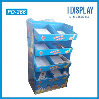 Custom Corrugated Cardboard Booth Display Stands Pallet Display For Pen Stationery Retail