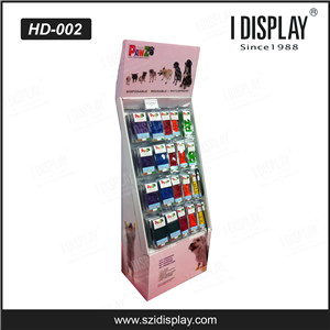 POS Customized Carton Displays Hook Display With Pegs For Retailing Shops