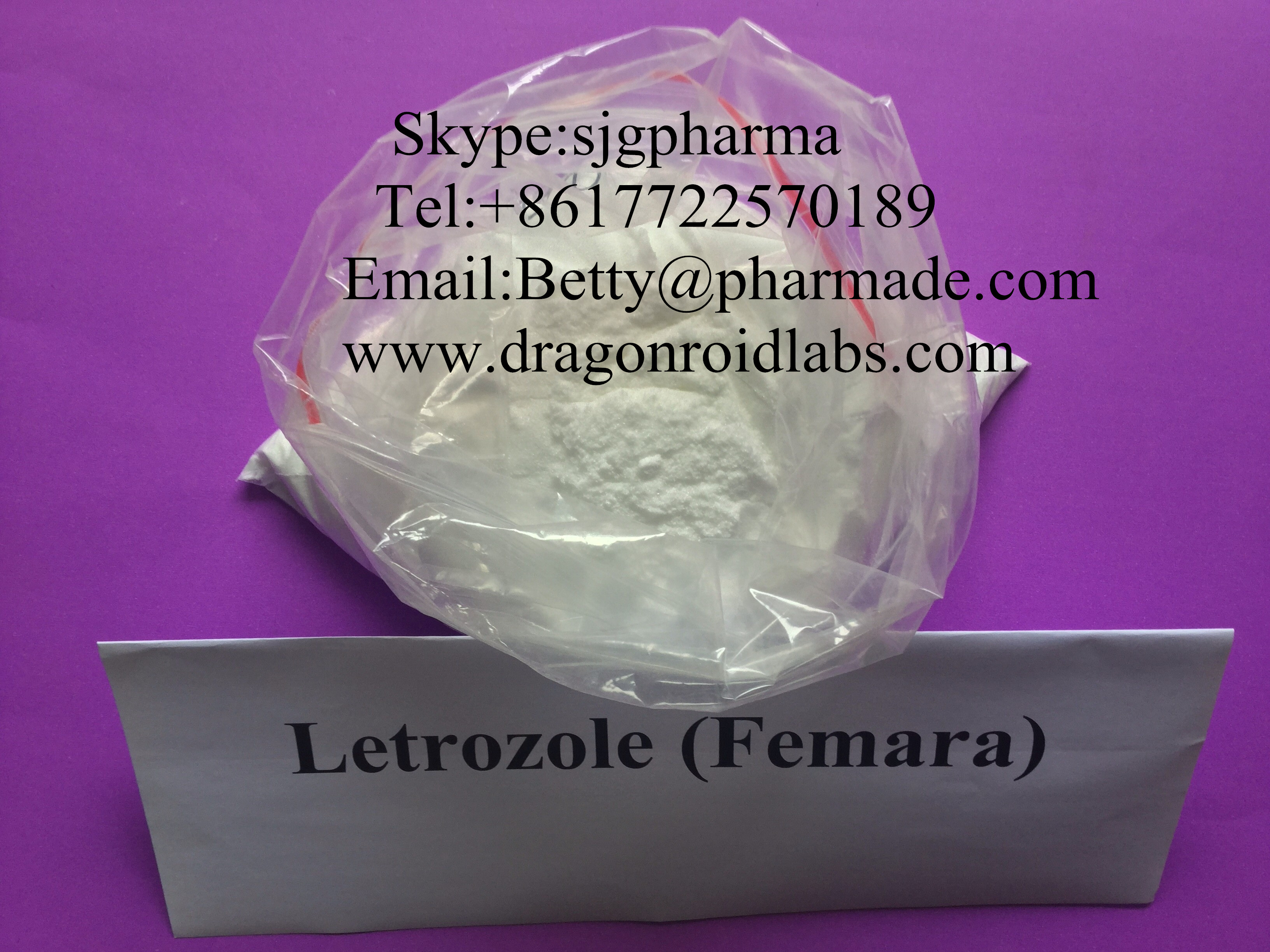  99% Purity Steroid Powder Anti Estrogen Letrazole Femara  