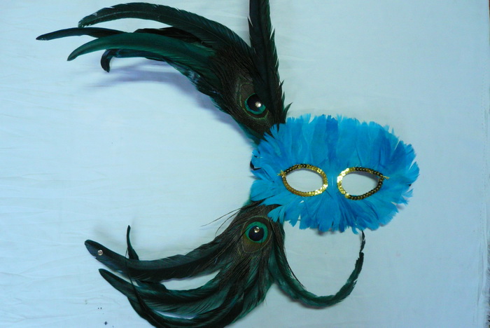  便宜的羽毛面具出售 - 中国制造M-1021