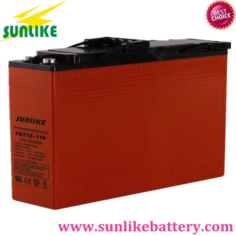 agm battery, front terminal battery, solar power battery