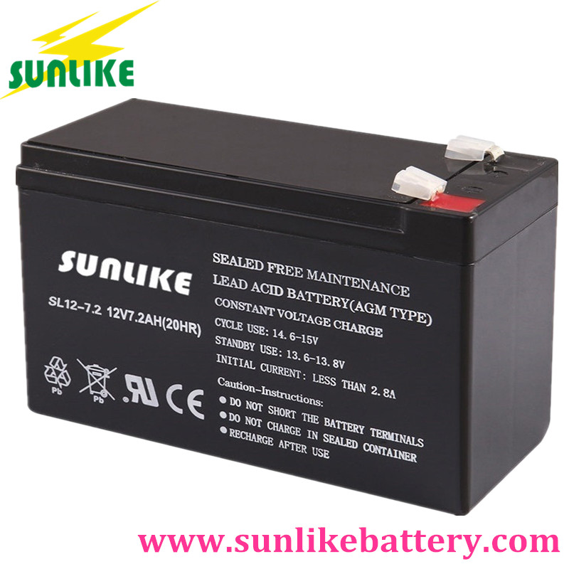 rechargeable battery, ups battery, solar battery 12v7.2ah