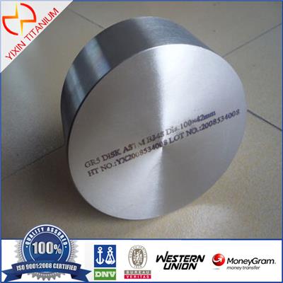 ASTM B348 Gr5 Titanium Disk Dia100*42mm For Electroplating