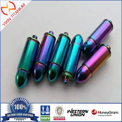 Fashion Colored Bullet Titanium Pendant