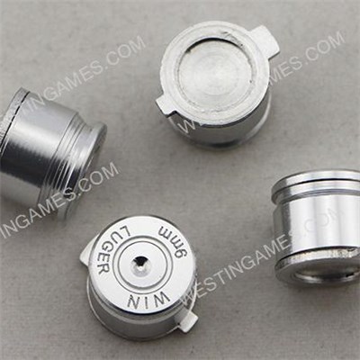 9mm ABXY Bullet Shell Button Mod Kit For PS4 PS3 PS2 Controller Joystick - Silver
