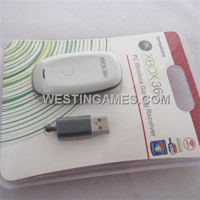 PC Wireless Gaming Receiver For Xbox360 Wireless Controller - White/Black