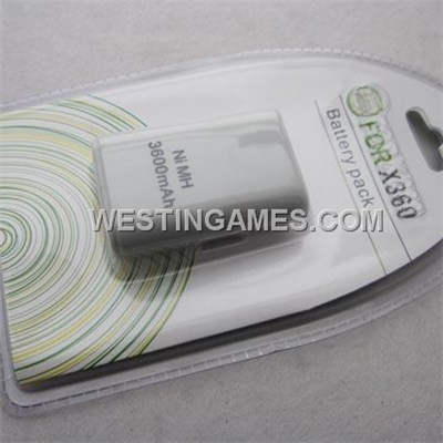 3600Mah Battery White For Xbox360 Wireless Controller