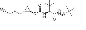 (S)-3,3-Dimethyl-2-((1R,2R)-2-pent-4-ynyl-cyclopropoxycarbonylamino)-butyric acid, tert-butylamine salt  CAS: