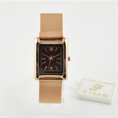 Soft Metal Wrist Watch In Rose Gold Color