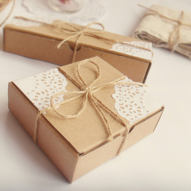 High Quality Custom Made Kraft Paper Box Square Gift Box