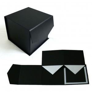 High Quality Custom Black Paper Printed Clamshell Gift Box For Watch