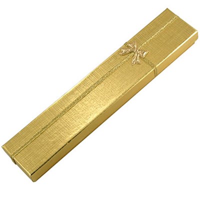 High Quality Cardboard long shape Paper jewelry box With Ribbon