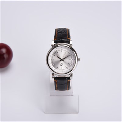 Classical Leather Band Stainless Steel Watch