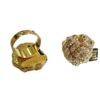 Gold Ring Jewelry USB Disk