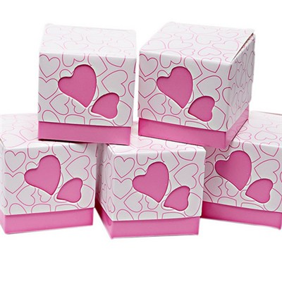 Gift Candy Box Pink Wedding Party Love Favor Laser Cut Paper