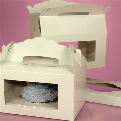 Window Gable Cupcake Boxes With Insert
