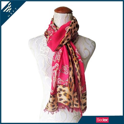 Bright Rose Red Scarf