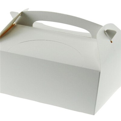 Fancy New Style Gable Recycled Handle Kraft & White Gable Gift Boxes