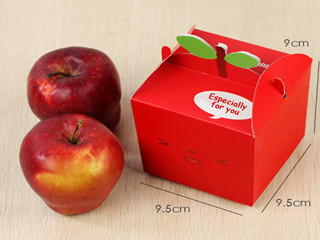 Wholesale Custom Paper Printed Apple Collapsible Gift Box For Christmas Gift
