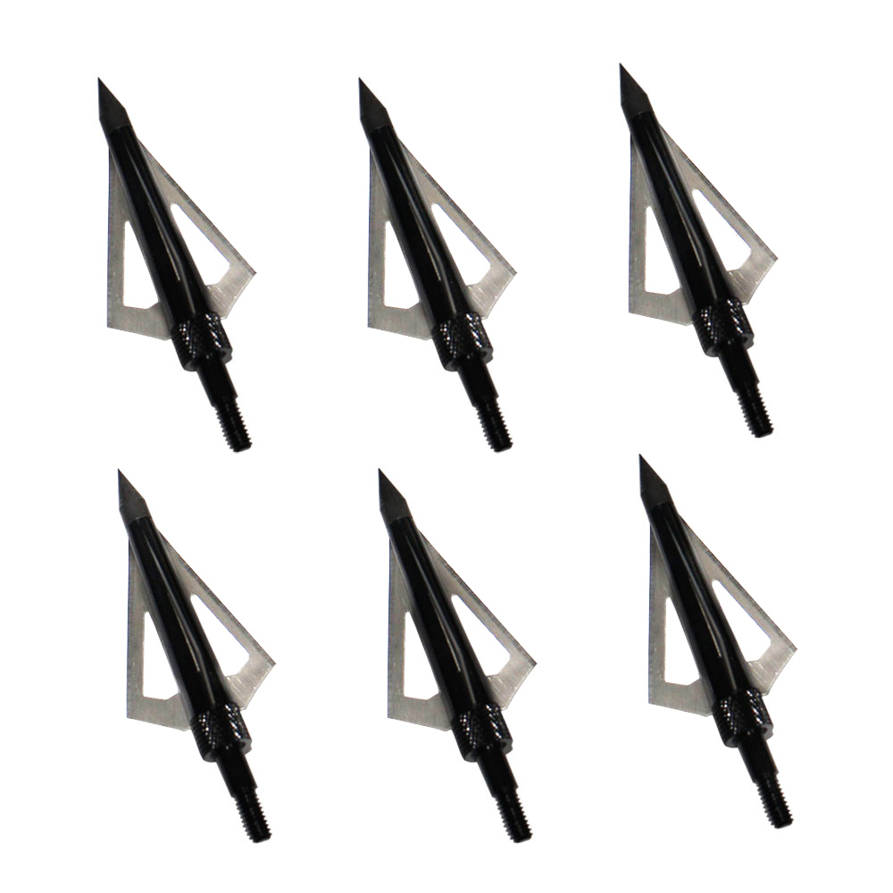 Black Arrowhead 125Grain Fixed 3 Blade Broadhead for Recurve/Compound Bow Hunting